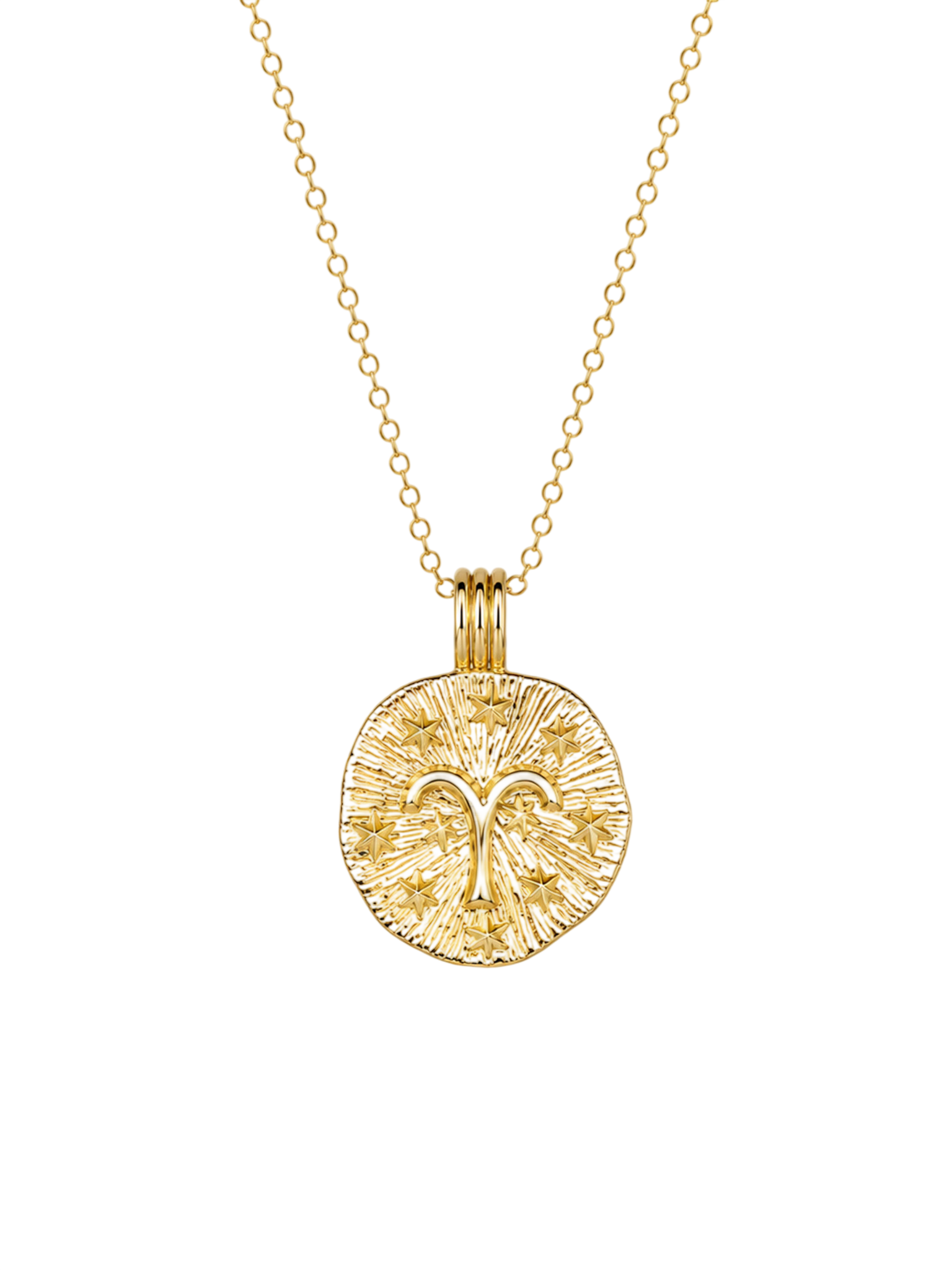 Sun in aries necklace - 22k gold vermeil